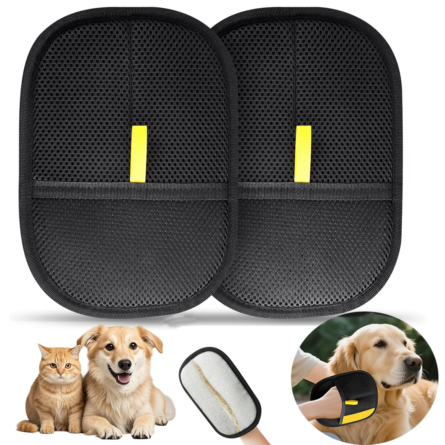 1/2/3/4/5pcs Pet Grooming Gloves Pet Hair Remover Gloves Kitten Cleaning Glove Removing Dog Cat Hair   from Sofa Carpet Clothes