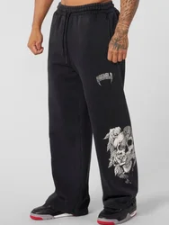 YOUNGLA American fashion brand high street sweatpants Jogger gym sports fitness casual straight leg slacks