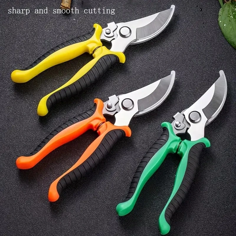 1Pc Professional Sharp Plant Trim Horticulture Pruner Cut Secateur Shrub Garden Stainless Steel Scissors Branch Shears Tools