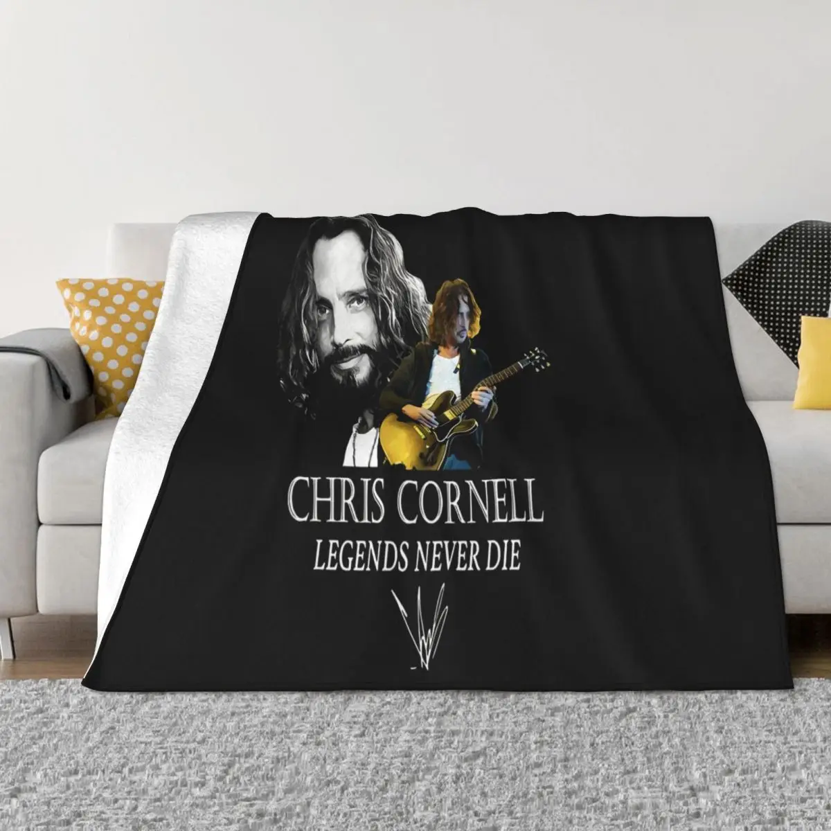 Chris Cornell Legends Never Die Signed Gift Fan Music Funny Size S 5Xl Tops Throw Blanket