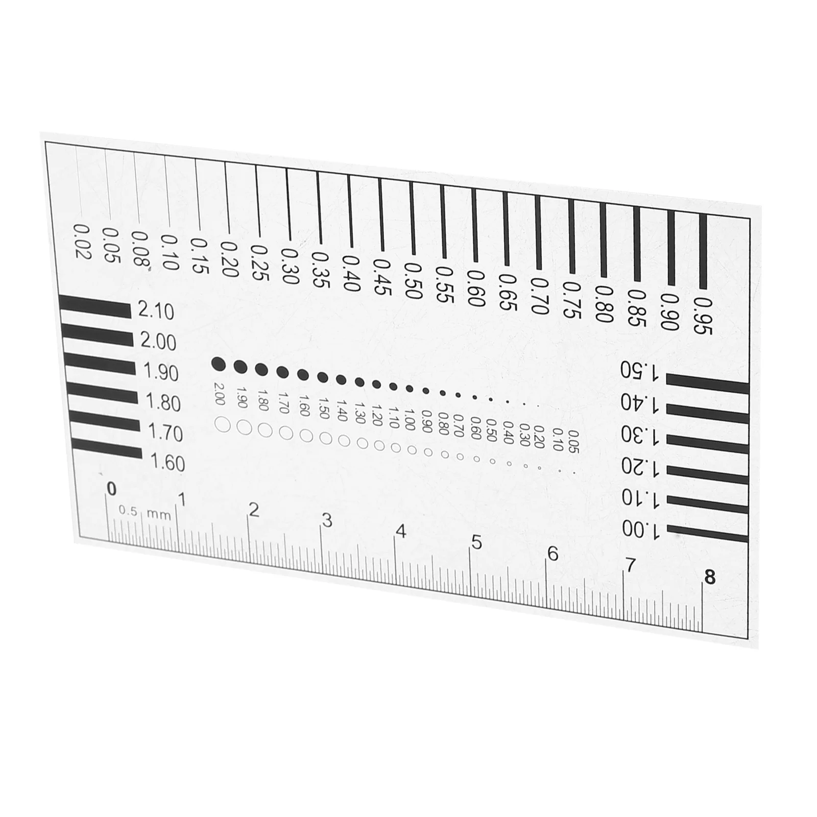 

High Precision Gauge For Diameter Measurement Sec Size Estimation Flaw Detection Line Width Crack Width Plastic Ruler Tool