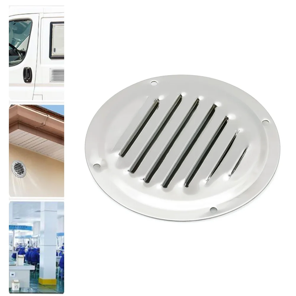 Air Louver Vent Stainles Steel Marine Round Ventilator Grill Cover Side Knob To Open Grille Ventilator Exhaust Vent