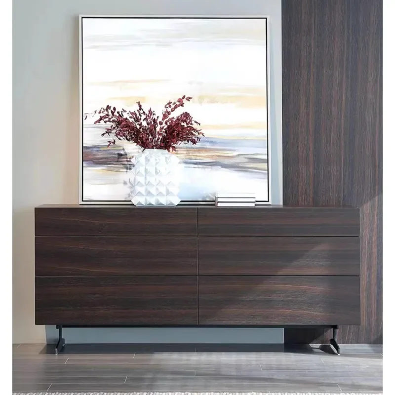 Smoky color high-end dining side cabinet, villa TV cabinet, chest cabinet