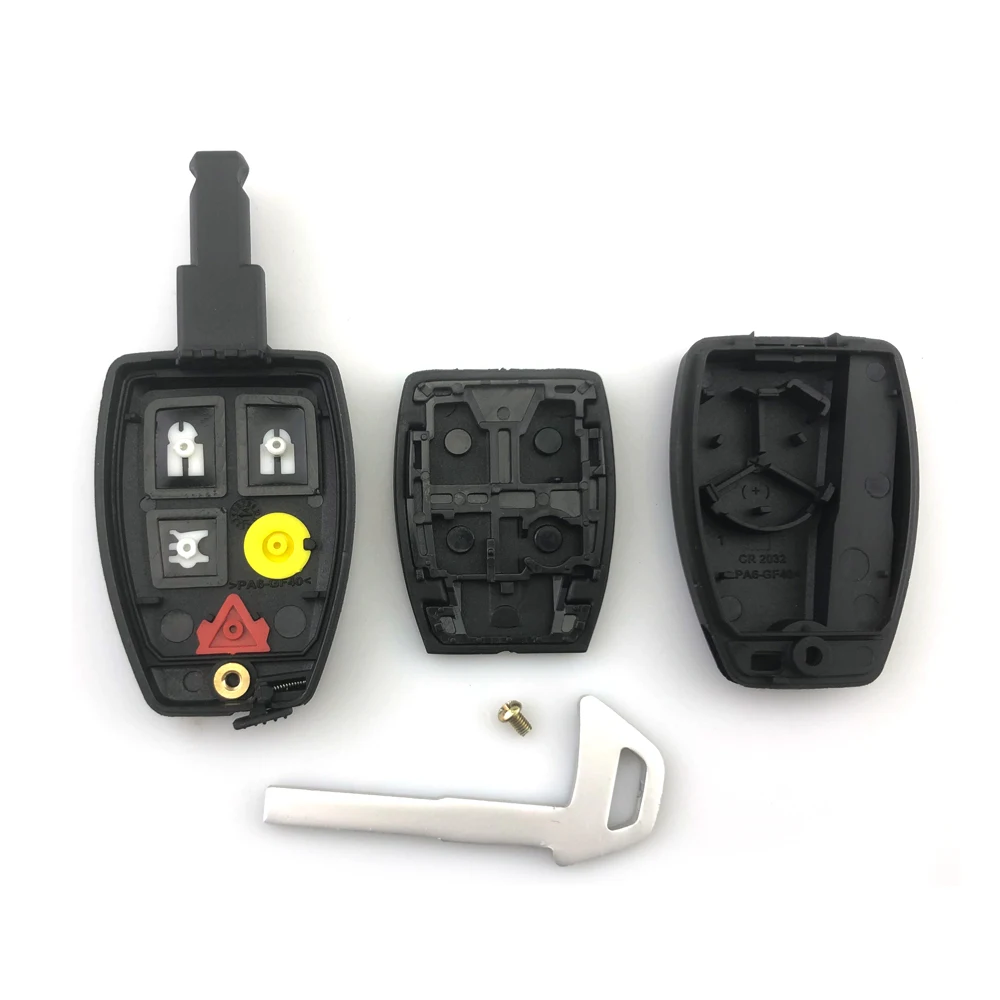 YIQIXIN 5 Buttons Key Case For Volvo C30 C70 XC90 V70 S40 S60 V50 2008 2009 2010 2011 Smart Card Cover Insert Blade Housing Fob