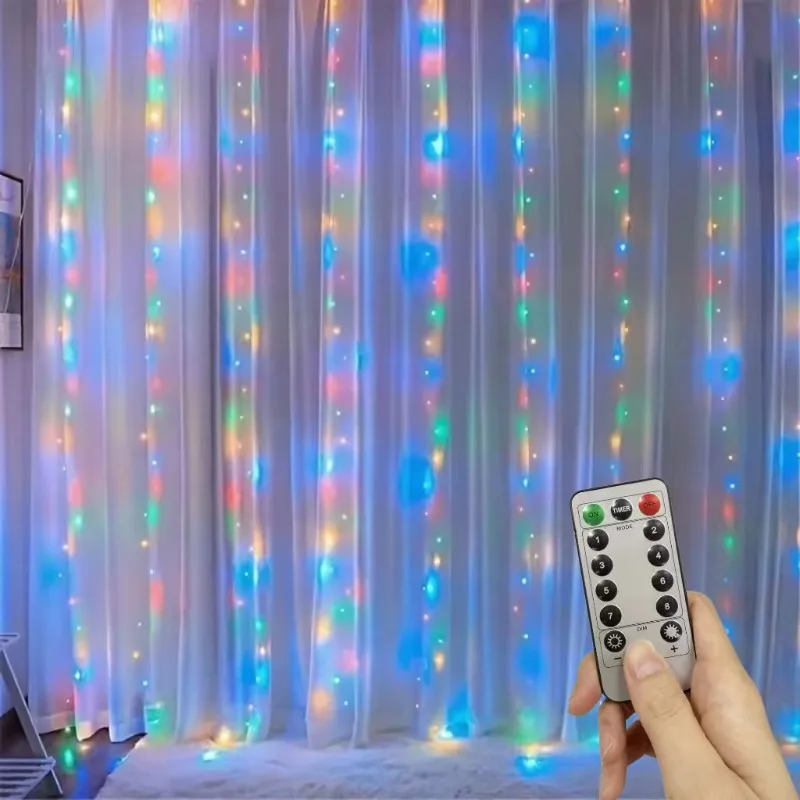 3x1 متر/4x3 متر/6x3 متر USB عن بعد LED الجنية أضواء 8 طرق لعيد الميلاد غرفة نوم الزفاف جارلاند عطلة ديكور