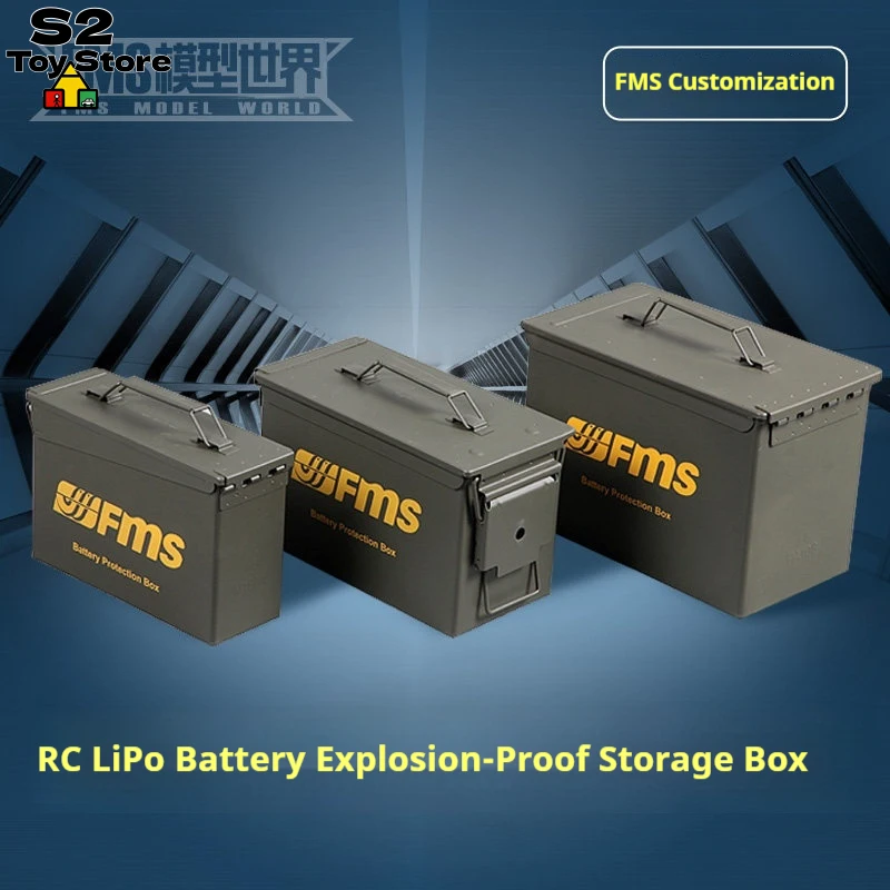

FMS RC Lipo Battery Explosion-proof Protection Box Metal Waterproof Fireproof Sealed Storage Case for RC Model Hobby Enthusiasts