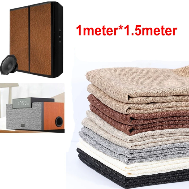 Long 1meter * wide1.5meter Polyester imitation linen transparent cloth single-layer speaker mesh cover dustproof mesh cloth