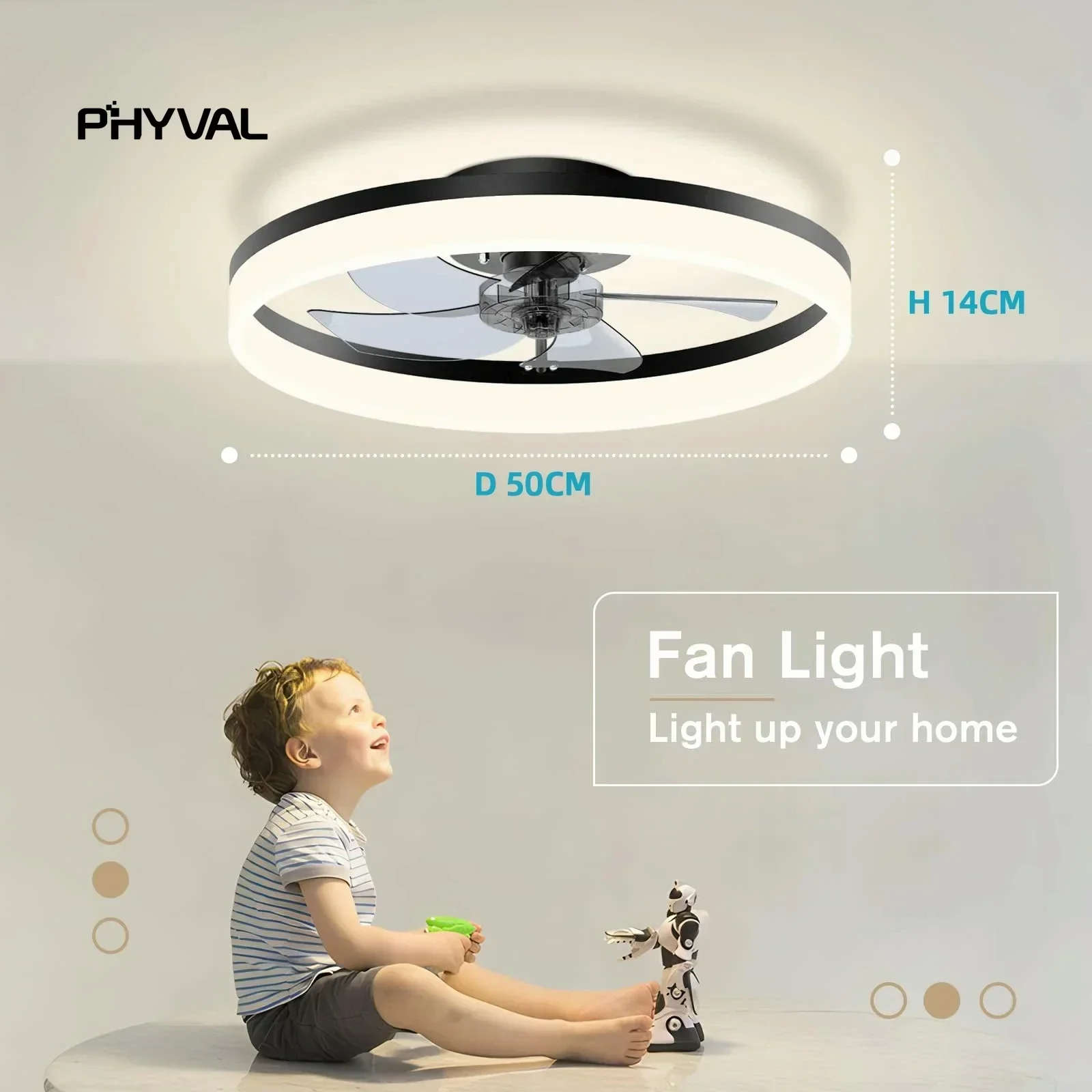 Nordic Ceiling Fan Light Intelligent Remote Control 5 Blade Function Fan Ceiling Light For Bedroom Lobby Apartment Dining Room