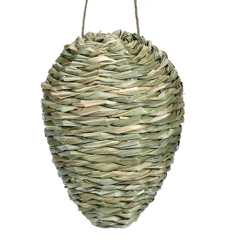 Faux Wasp Nest Hornet Nest Decoy Hangable Woven Decoration Artificial Bee Hive For Porch Patio Orchard Outdoor Garden Farm