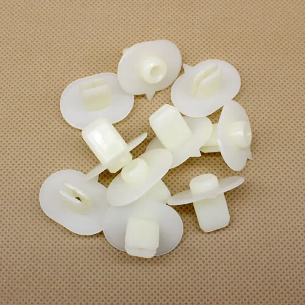 10pcs For Honda Bumper Side Grommet Nylon Nut Fastener Clips Useful 71144-SR3-A00 Durable Natural Nylon New Fastener Clips