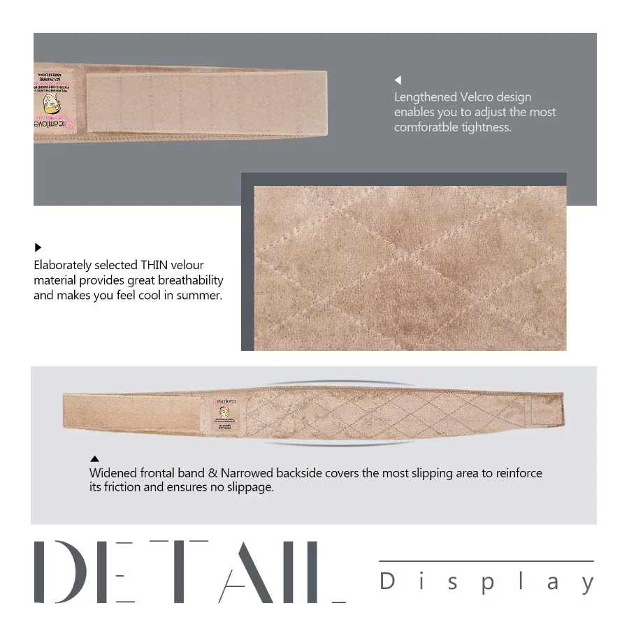 عصابة رأس بمقبض شعر مستعار لحفظ الشعر المستعار في مكان بلون أسمر، قطعتين مثالية للارتداء اليومي، آمنة ومضادة للانزلاق، مريحة ومثالية للشعر