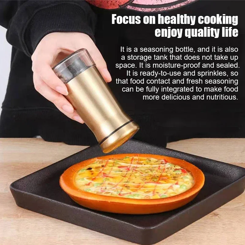 الملح المطبخ شاكر التوابل الفلفل الهزازات موزع أواني الحاويات زجاجات الفولاذ المقاوم للصدأ السكر جرة الجرار #2