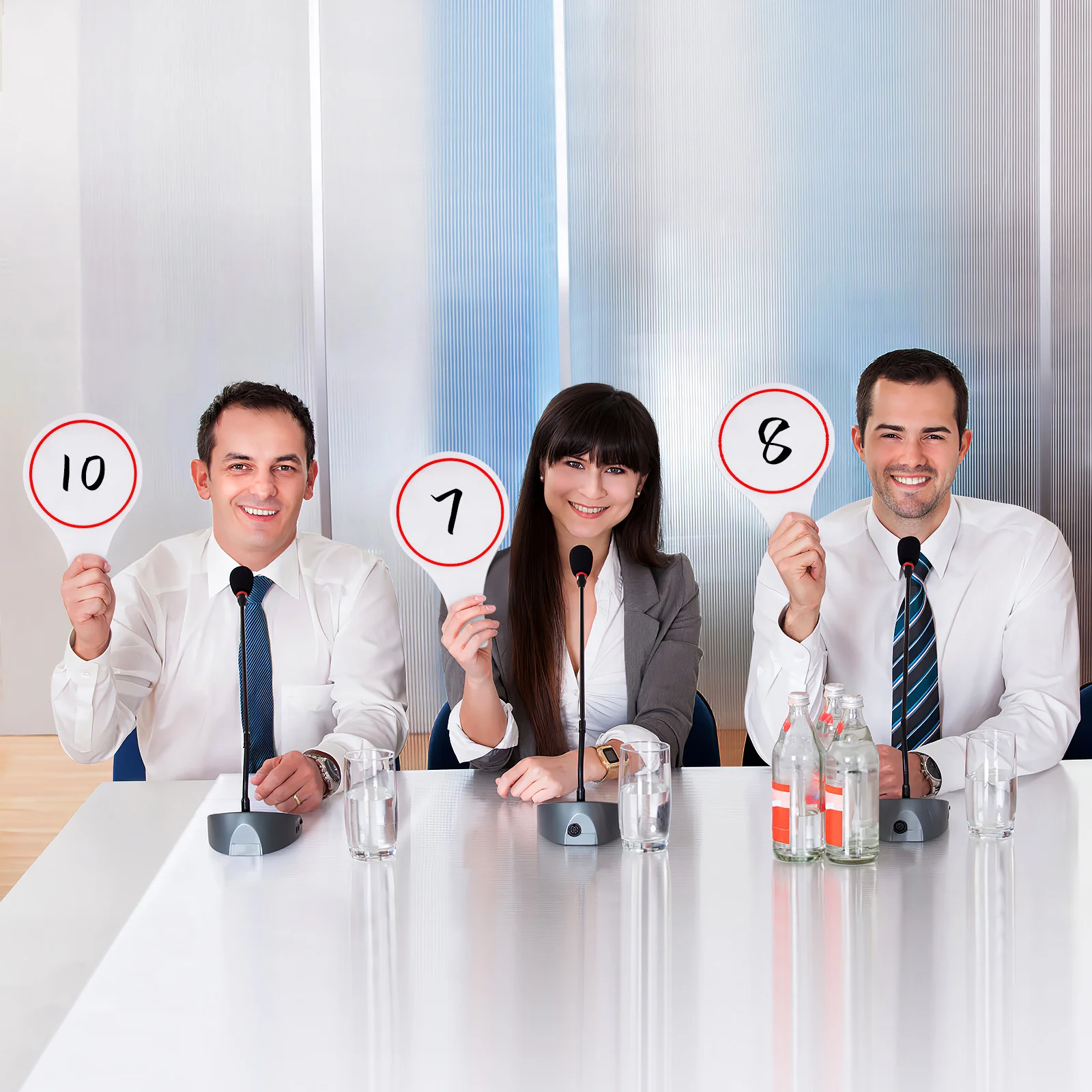 

3 pcs Blank White Boards Handheld Erasable Writing Scoreboard For Teaching Voting Scoring Answer Paddle Dry Erase Board