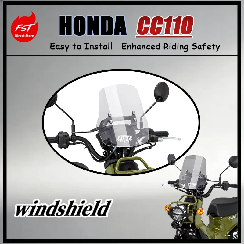 For Honda CC110 Wind Deflector Retro Upgrade - Weatherproof All-Season Outdoor Riding Accessory