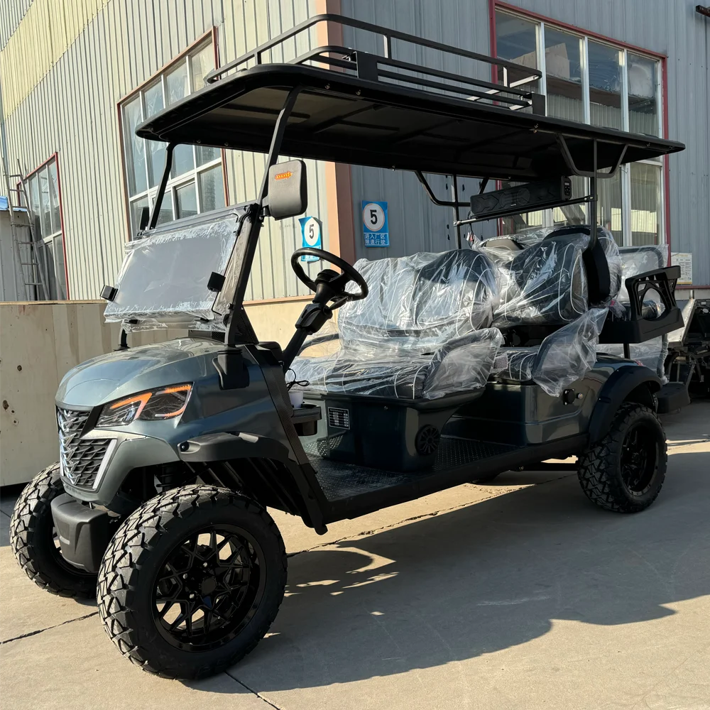 

2 4 6 Person 48V 60V Electric Street Legal Golf Carts Solar Panel Off Road Golf Buggy Electric Club Car For Sale