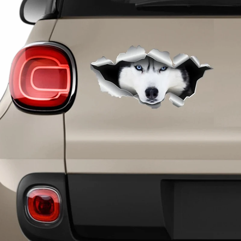 V1094# Car Sticker Husky Dog Pet Animal Waterproof Vinyl Decal Car Accessories Decor Pegatinas Para Coche