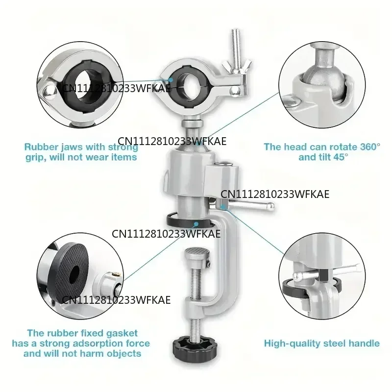 Table Vise 360 Degree Bench Rotate Clamp-on Grinder Holder Electric Drill Stand Bracket Universal Machine Tools Accessories