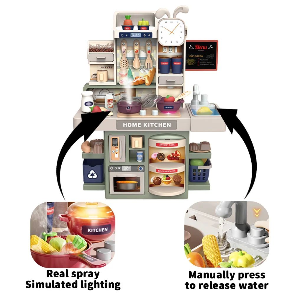 Pretend Cooking Toys | Kids Kitchen Playset with Chef Accessories, Lights & Sounds | Educational Role Play Gift for kids Ages 3+