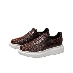 BATMO 2023 new arrival Fashion Crocodile Skin causal shoes men,male Genuine leather shoes PDD25