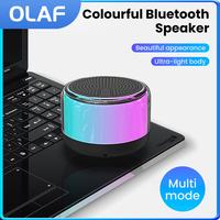 Mini Bluetooth Small Speaker Colorful Ambient Light Loudspeaker Box Support TF Card FM Radio Outdoor Portable Wireless Subwoofer