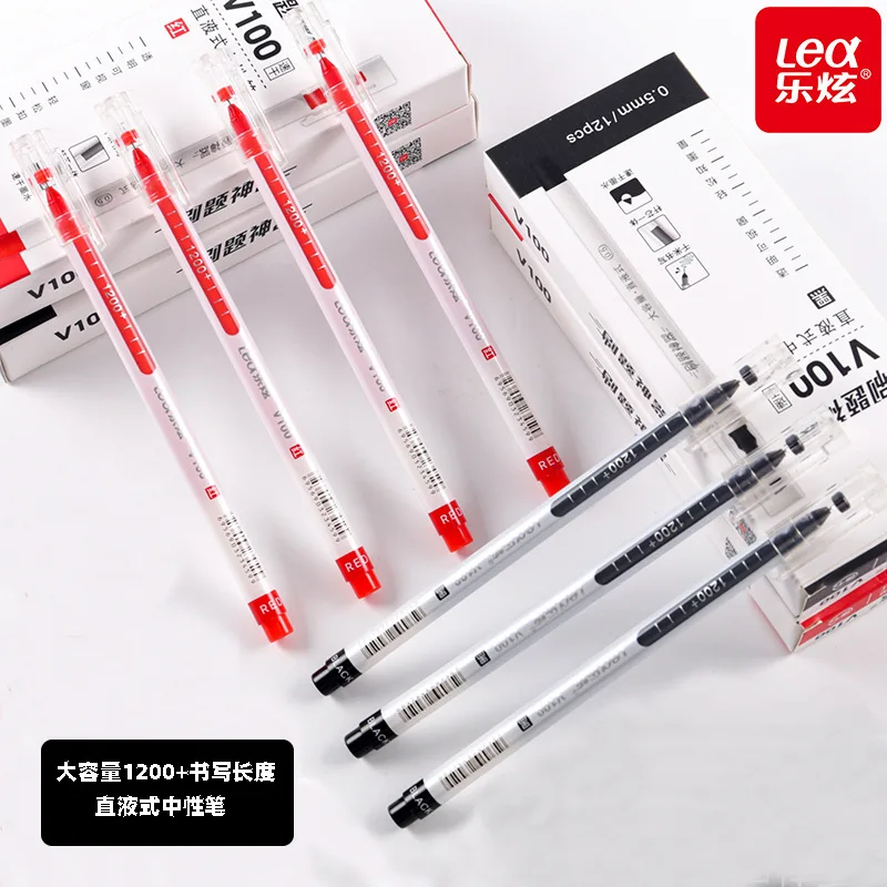 60 Pcs Direct Liquid Gel Pen 0.5 Student Exam Brush Large Capacity Quick-drying Pen Signature