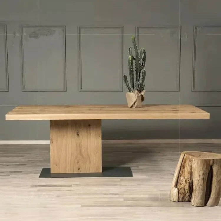 Nordic solid wood creative design personalized coffee shop table commercial reception leisure longtable home restauranttable