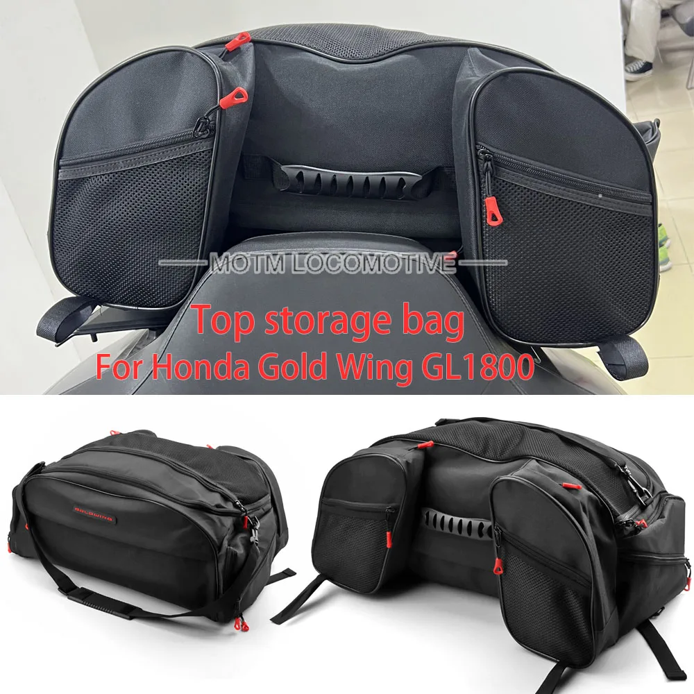 FOR Honda Gold Wing GL1800 Motorcycle Trunk Waterproof Storage Bag Large Capacity Rear Top Storage Bag 2010-2025
