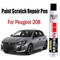Lápiz Reparador de Arañazos de Pintura para Coche Peugeot 208 2012-2025, Bolígrafo Retocador de Pintura, Accesorios DIY para Coche, Negro, Blanco, Rojo, Azul, Gris