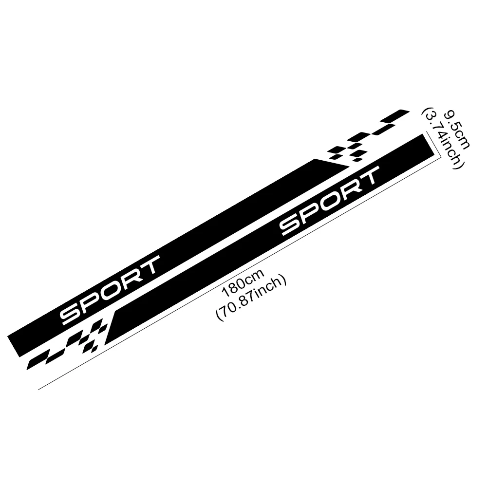 ملصق جانبي لباب السيارة ملصق ديكور رياضي للسباق لسيارة Volkswagen VW Tiguan Golf Passat Polo ID.4 ملحقات ضبط الفينيل سكودا #5