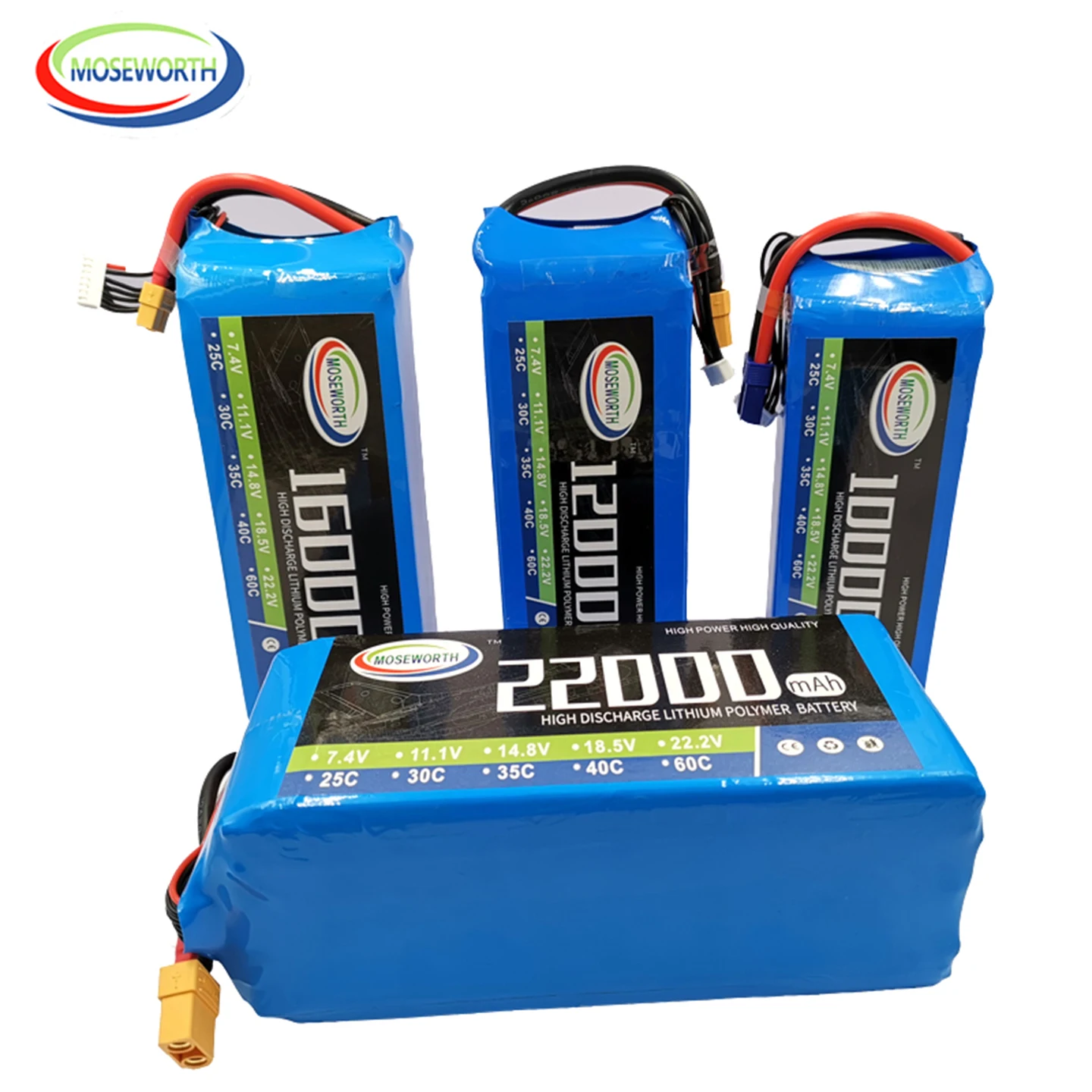 Lipo Battery 2S 25C 30C 10000mAh 12000mAh 16000mAh 22000mAh XT60/XT90/T Plug RC Parts for RC Car Tank Boat Helicopter FPV Drone