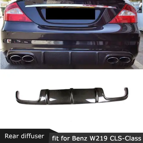 메르세데스-벤츠 W219 CLS63 AMG 2004-2010 FRP 자동차 액세서리용 카본 파이버 리어 립 디퓨저 스포일러 백 범퍼 프로텍터