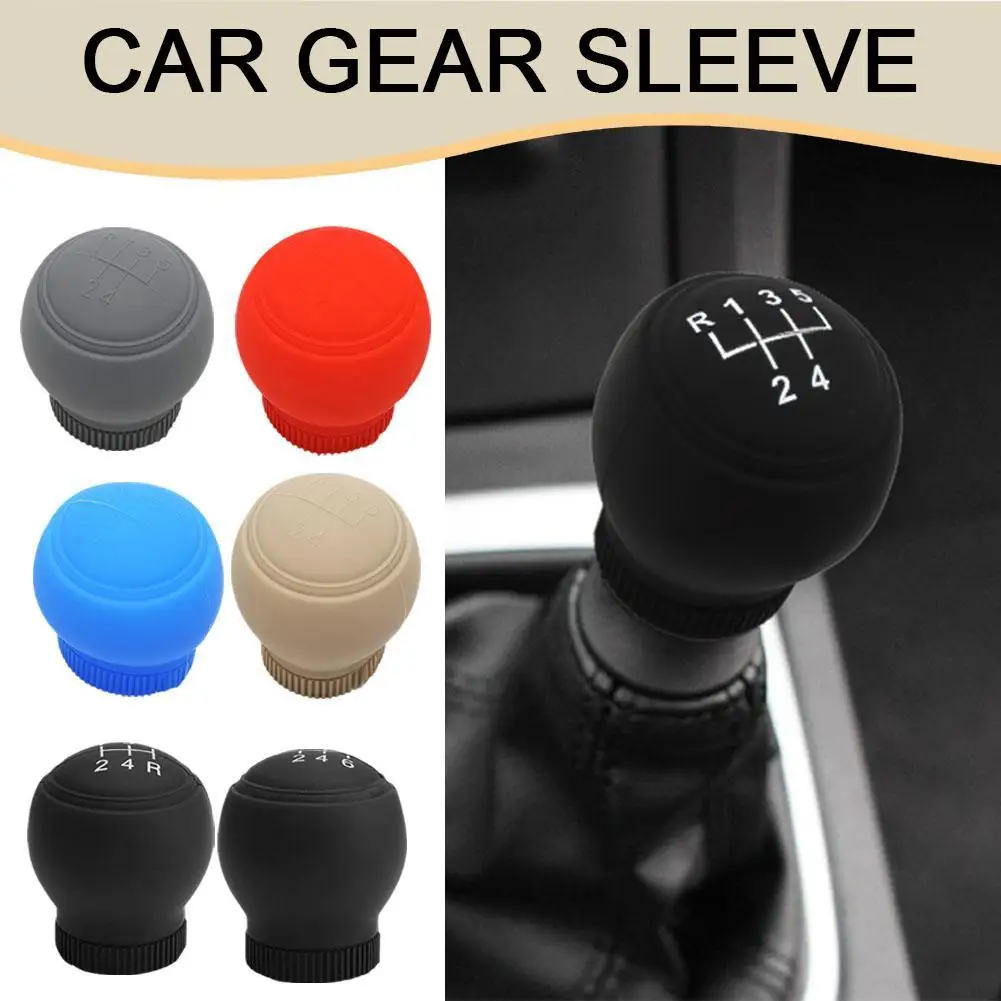Universal Gear Shift Knob Silicone Cover Protect WaterProof Nonslip Shifter Collar Manual For Hyundai Tucson For VW Golf