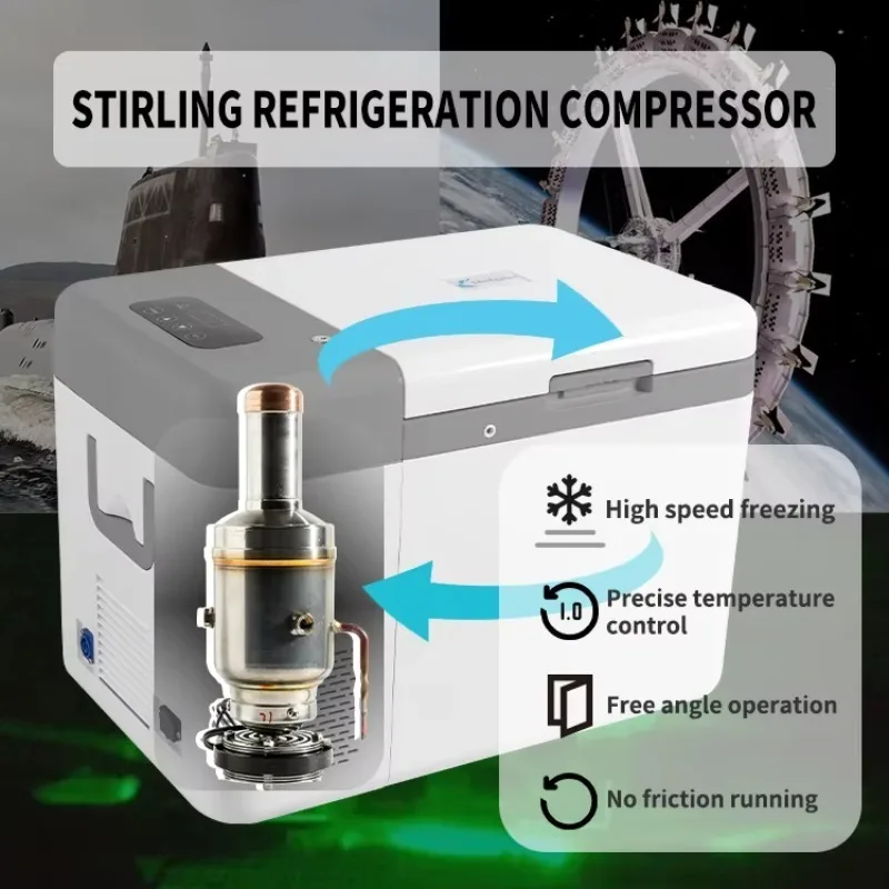 

Refport Stirling Portable Cooler ULT -45C Mini Home Storage Freezer 12V Mini Fridge for Medicine