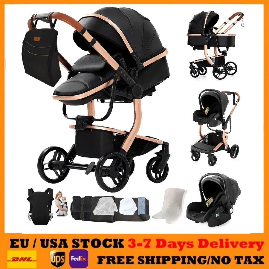 

Baby Stroller Light stroller 2 in 1 Baby Cars Multiple stroller Pushchair Pram for 0-3 Years Old Convertible Reversible Pram