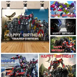 Transformers Optimus Prime Bumblebee Cool Boy Kids Birthday Party Banner Backdrop Custom Kids Room Photo Poster Decor Background