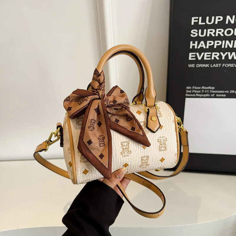 classic-vintage-monogram-mini-boston-bag-trendy-versatile-crossbody-handbag-with-wide-printed-strap-top-handle