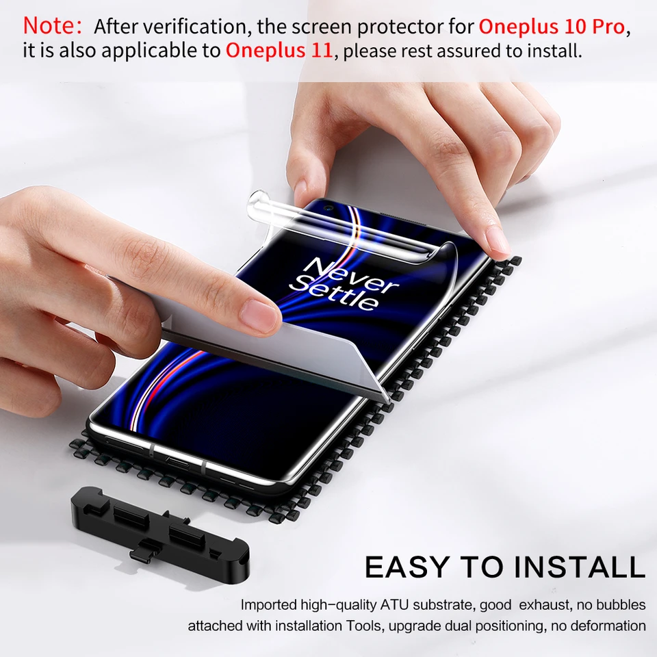 SmartDevil Protector de Pantalla para OnePlus 13 12 11 ACE5 Película Protectora Suave para OnePlus 10 9 Cobertura Completa Pegado Completo HD Película de Hidrogel 3