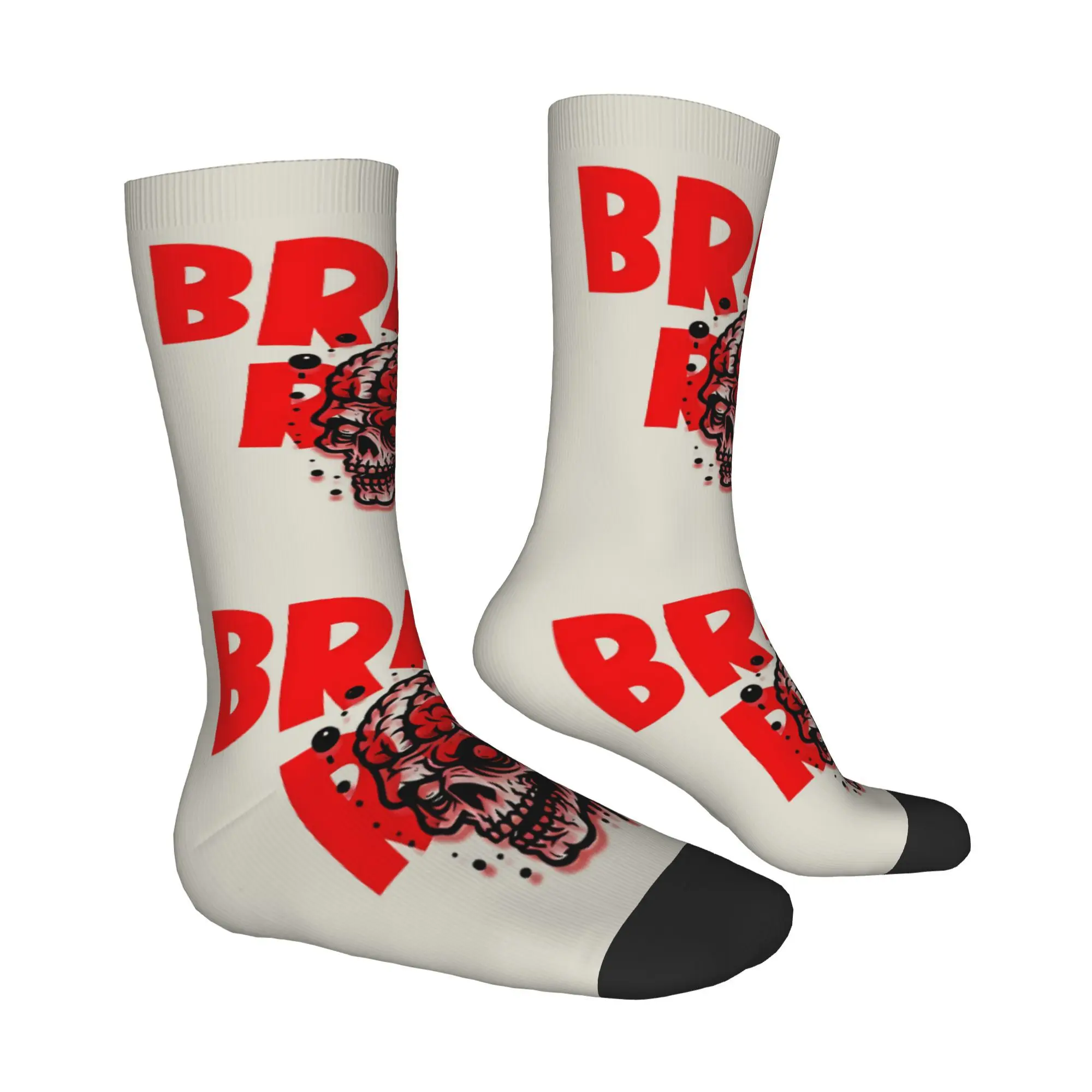 Kaus Kaki Brainrot Busuk Otak Fashion Poliester Pria Cetak