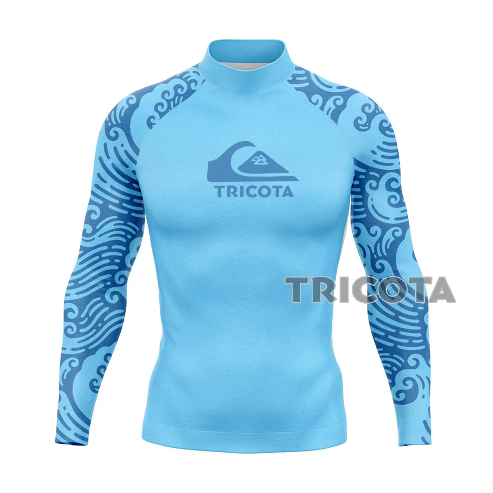 Men\'s Swimming T-shirt Swimsuit Beach UV Protection Rash Guard Diving Rashguard Swimwear Long Sleeve Surfing Suits Surf T-shirt