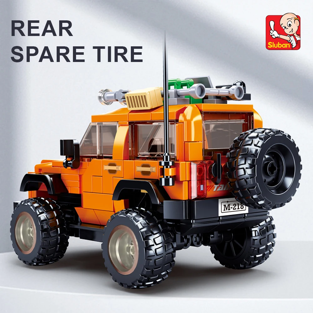 302pcs Sluban SUV Car Model Building Block Toys, Sport Utility Vehicle Model Creative DIY Toy Assembled Building Blocks Kit