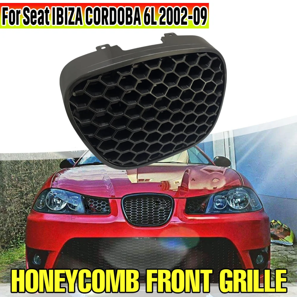 

For Seat Ibiza Typ 6L Cordoba 2002-2009 Car Honeycomb Front Grill Bumper Mesh Grill Upper Grill Racing Grills 6L0853651D ﻿
