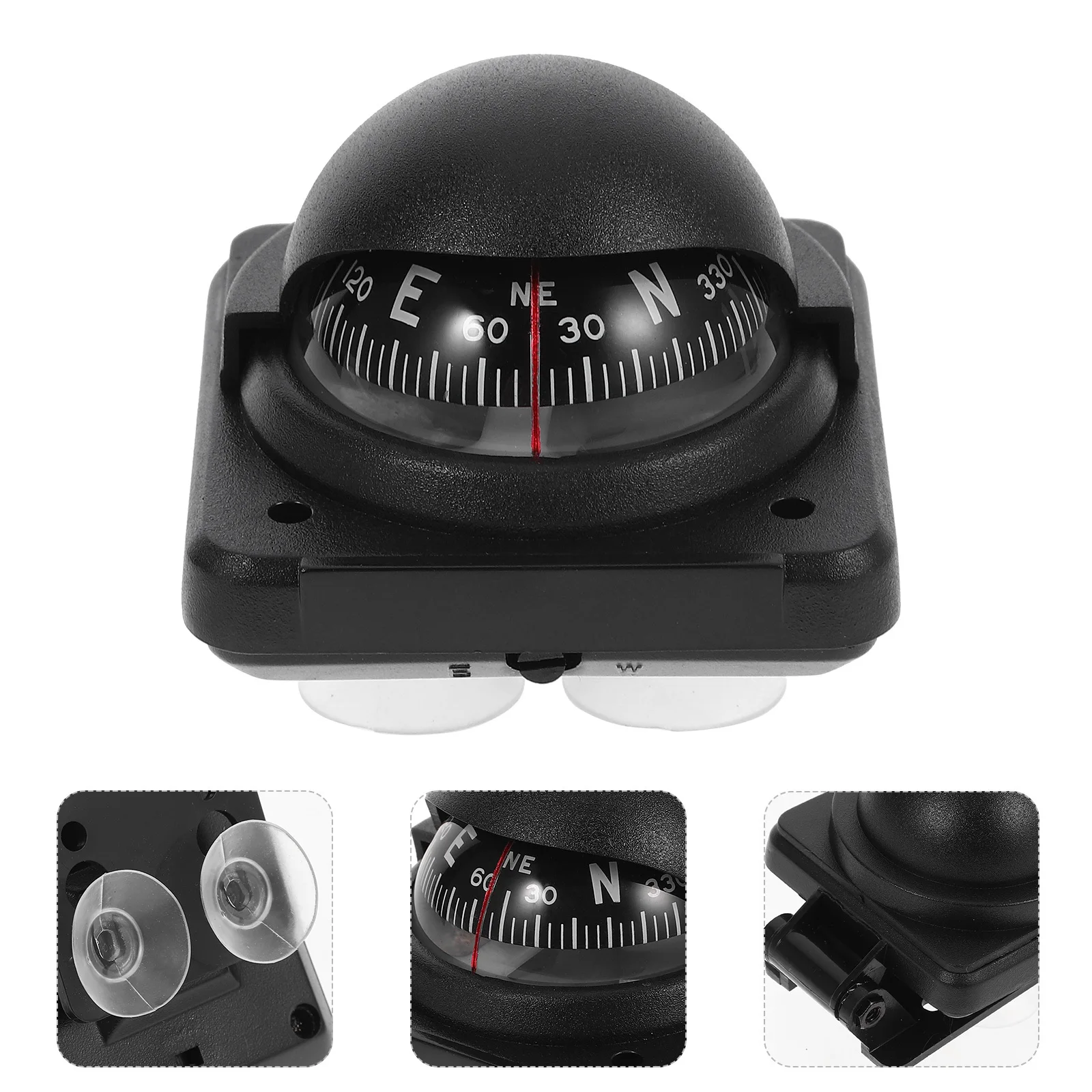 

Car Compass Ball Reliable Automotive Compass with Adjustable Declination Easy Installation for Car Boat Truck Navigation