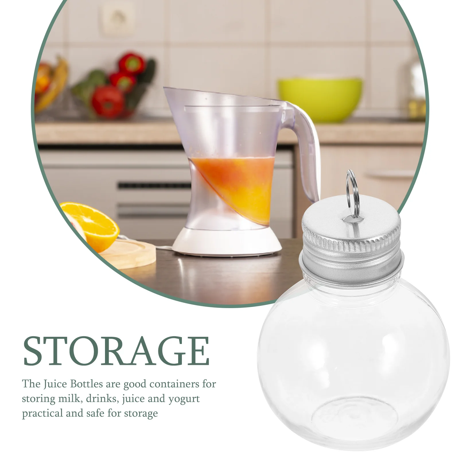 

10Pcs Bulb Shaped Bottle Clear Portable Juice Bottles Leakproof Airtight Milk Yogurt Containers Practical Travel Drink Supply