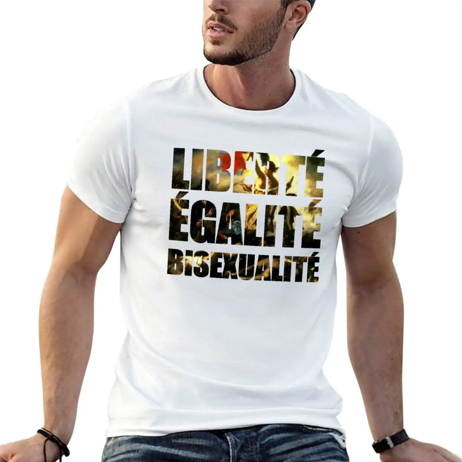 Camiseta Liberté ?egalité Bisexualité, camisetas para hombre, paquete de camisetas blancas para hombre, camisetas divertidas de algodón, camiseta para hombre
