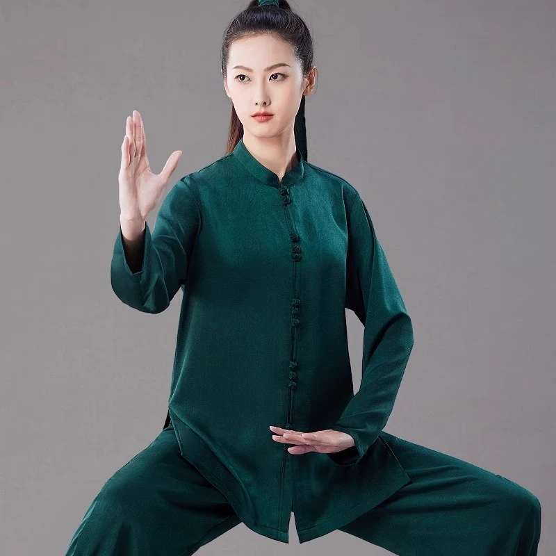 

Tai Chi Kung Fu Suit Chinese Traditional Martial Arts Uniform for Women and Men Fluid Drape Breathable & Comfortable for Summer