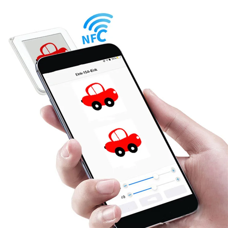 2개 1.54인치 전자 종이 화면 NFC 전원 E 페이퍼 E 잉크 태그 배터리 프리 NFC 라벨 DIY 디지털 사진 액자