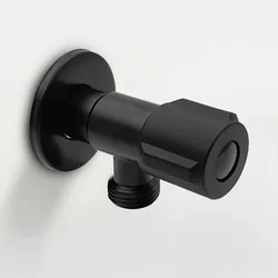 Black Stainless Steel Triangle Valve Hot And Cold Water Stop Valve Copper Core Bathroom Kitchen Toilet Sink For Bathroom Tool