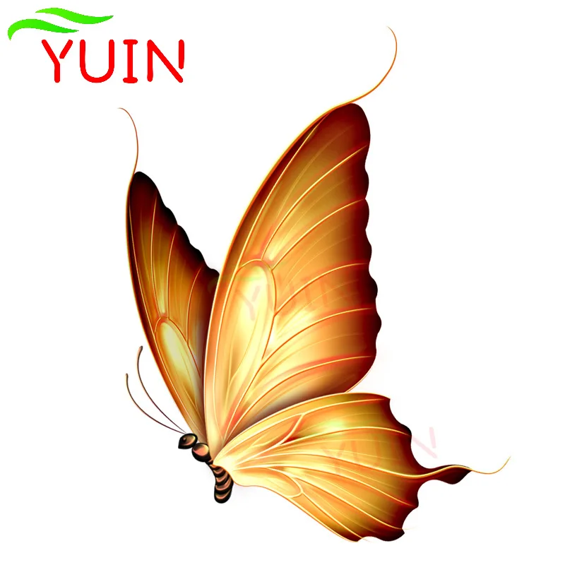 

Car Sticker Cartoon Dreamy Butterfly Animal Decals Accessories Fashion PVC Bumper Window Decoration Waterproof Decal 16*12cm