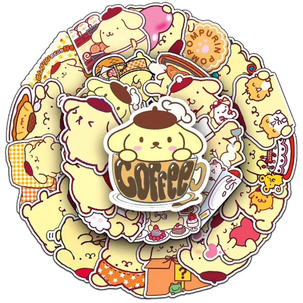 10/30/50PCS Sanrio Pompompurin Cute Cartoon Sticker DIY Phone Laptop Luggage Skateboard Graffiti Decals Fun for Kid Gift