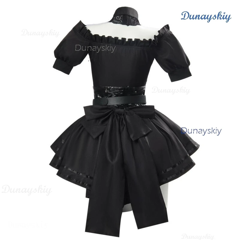 Disfraz Halloween mujer Grok Ani AI Girl أزياء تنكرية للعبة أزياء قوطية فستان أسود بدلة صديقة جزء الهالوين #3